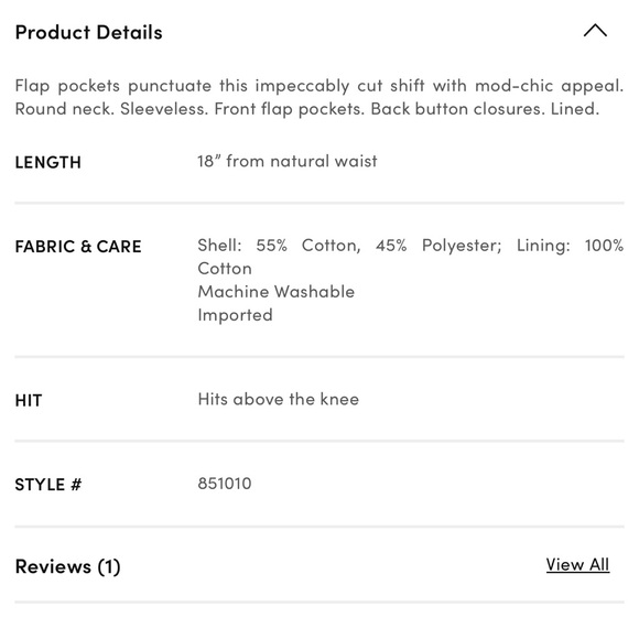 Ann Taylor Flap Pocket Shift Dress - Picture 8 of 9